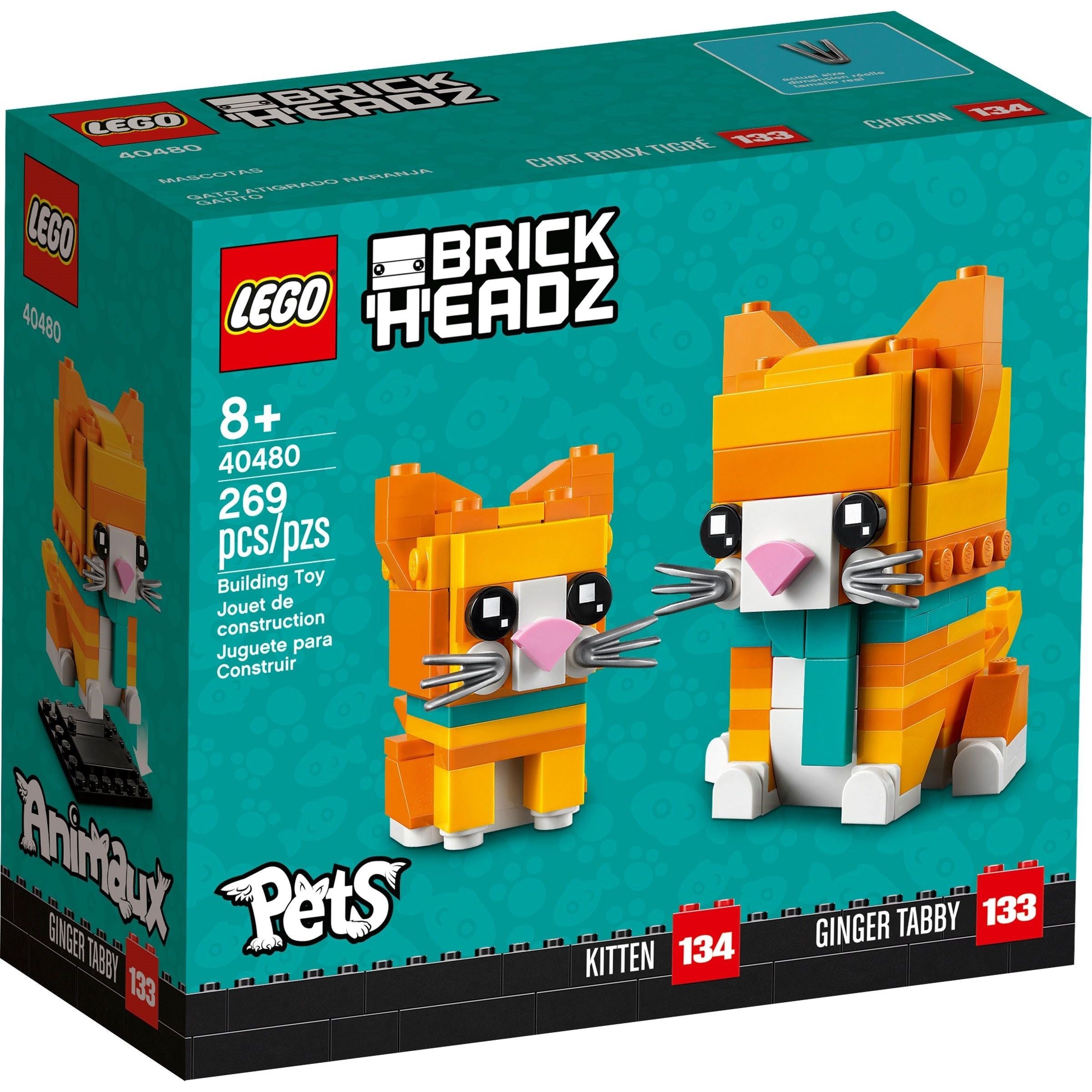 LEGO BrickHeadz Rot getigerte Katze 40480