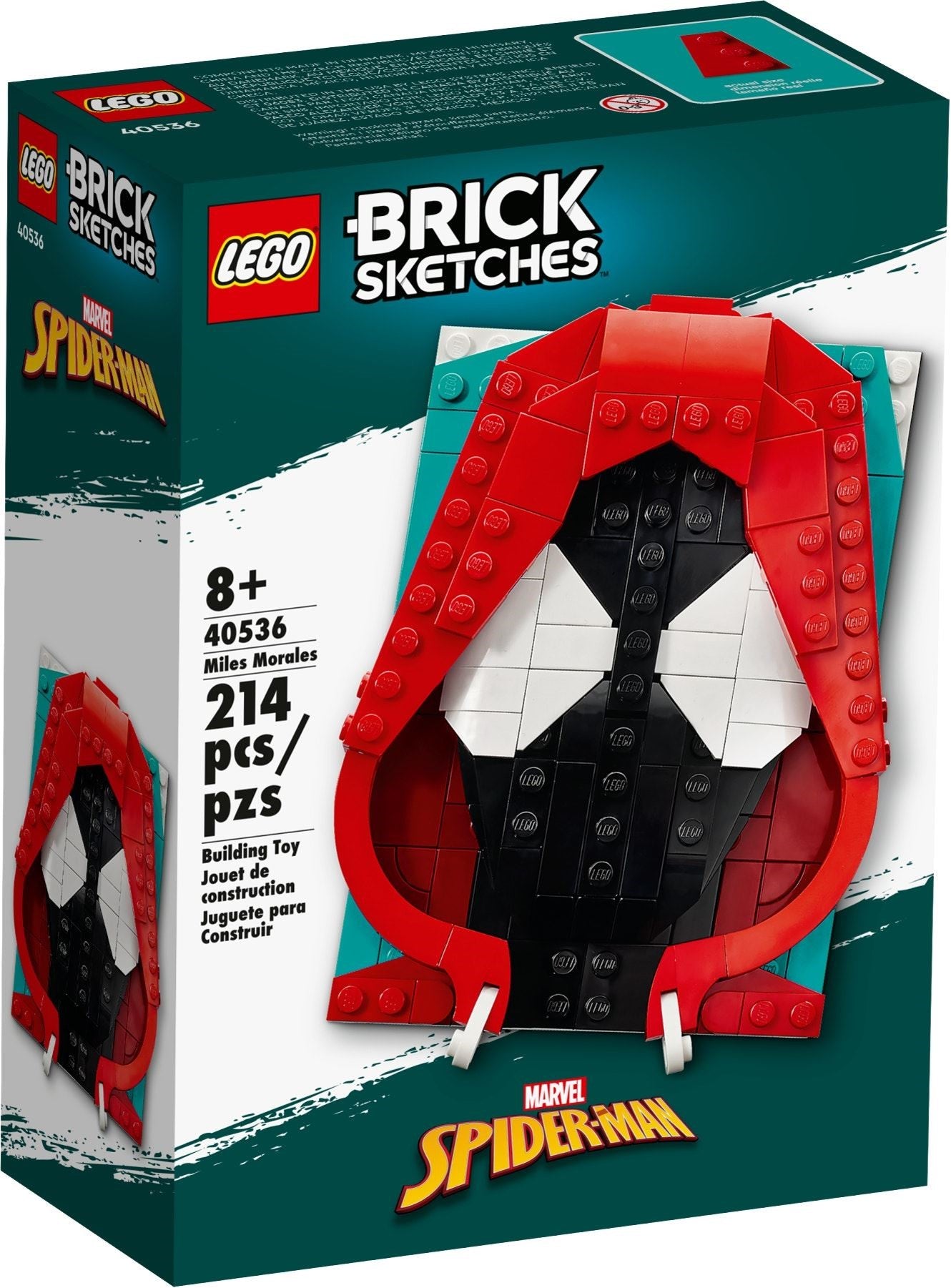 LEGO Brick Sketches Miles Morales 40536