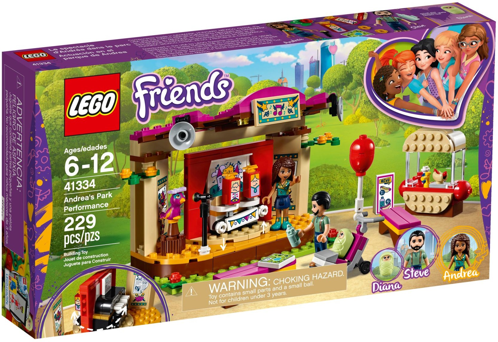 LEGO Friends Andreas Bühne im Park 41334