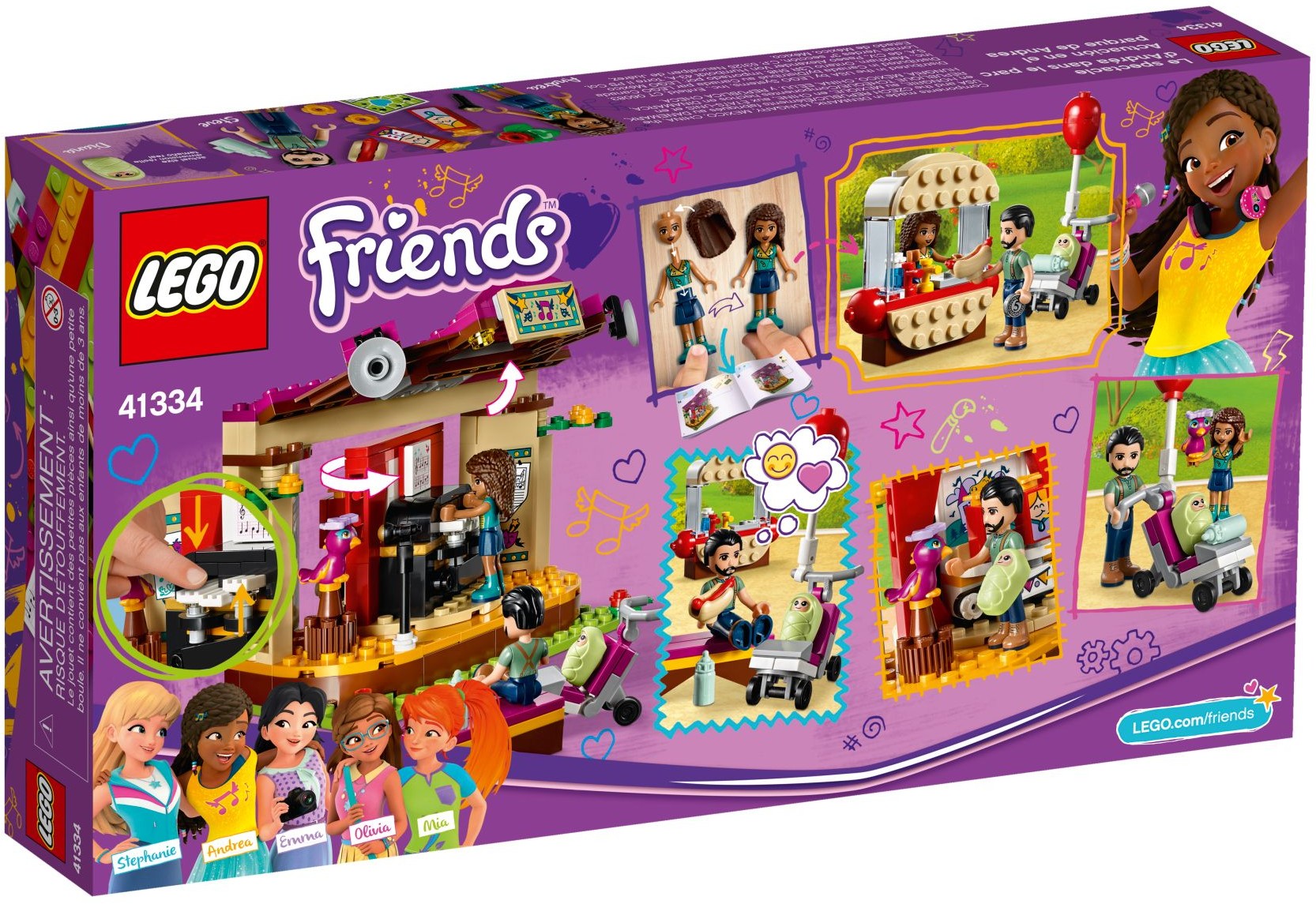 LEGO Friends Andreas Bühne im Park 41334