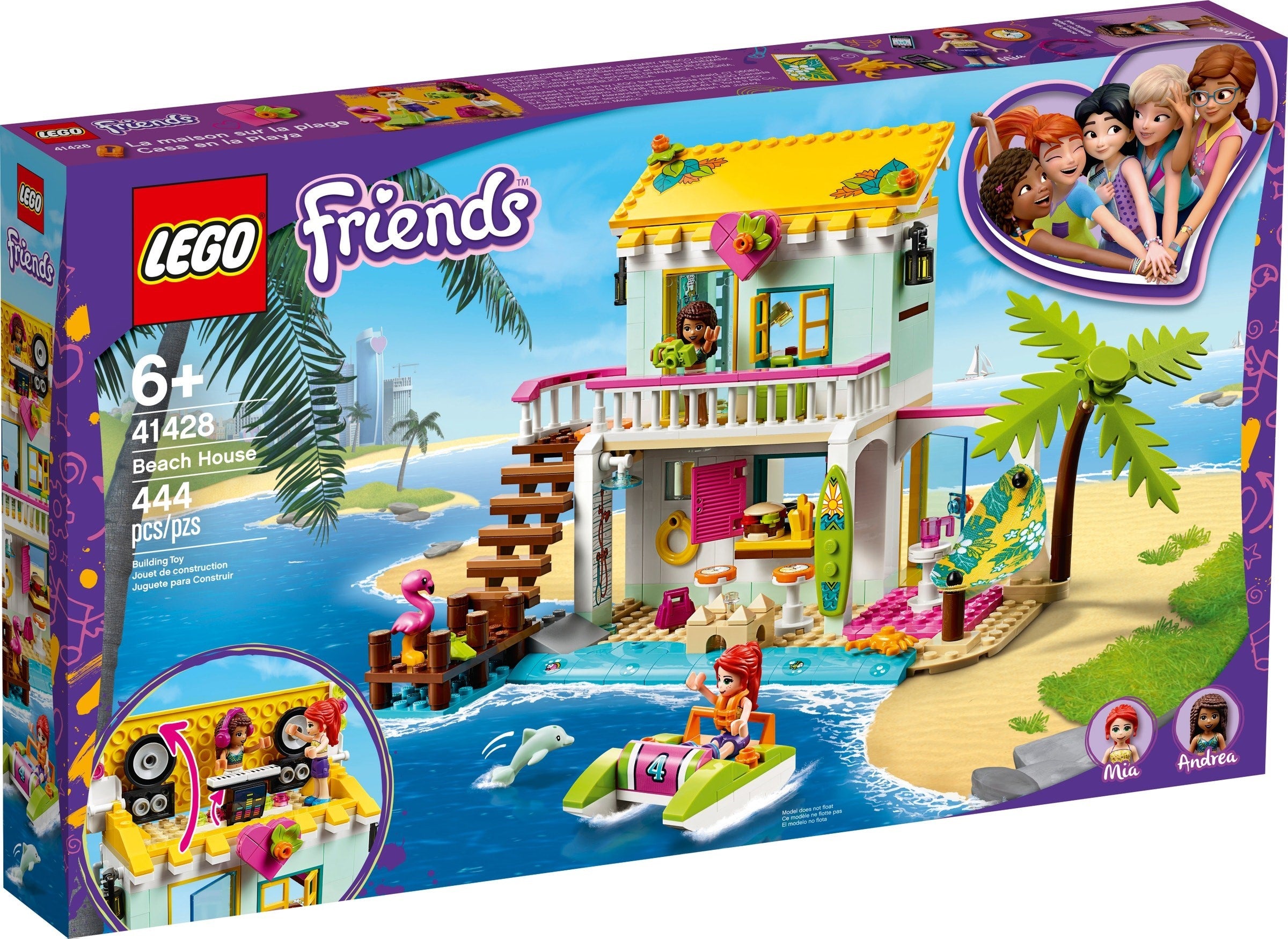 Lego Friends Beach House avec pédalo 41428