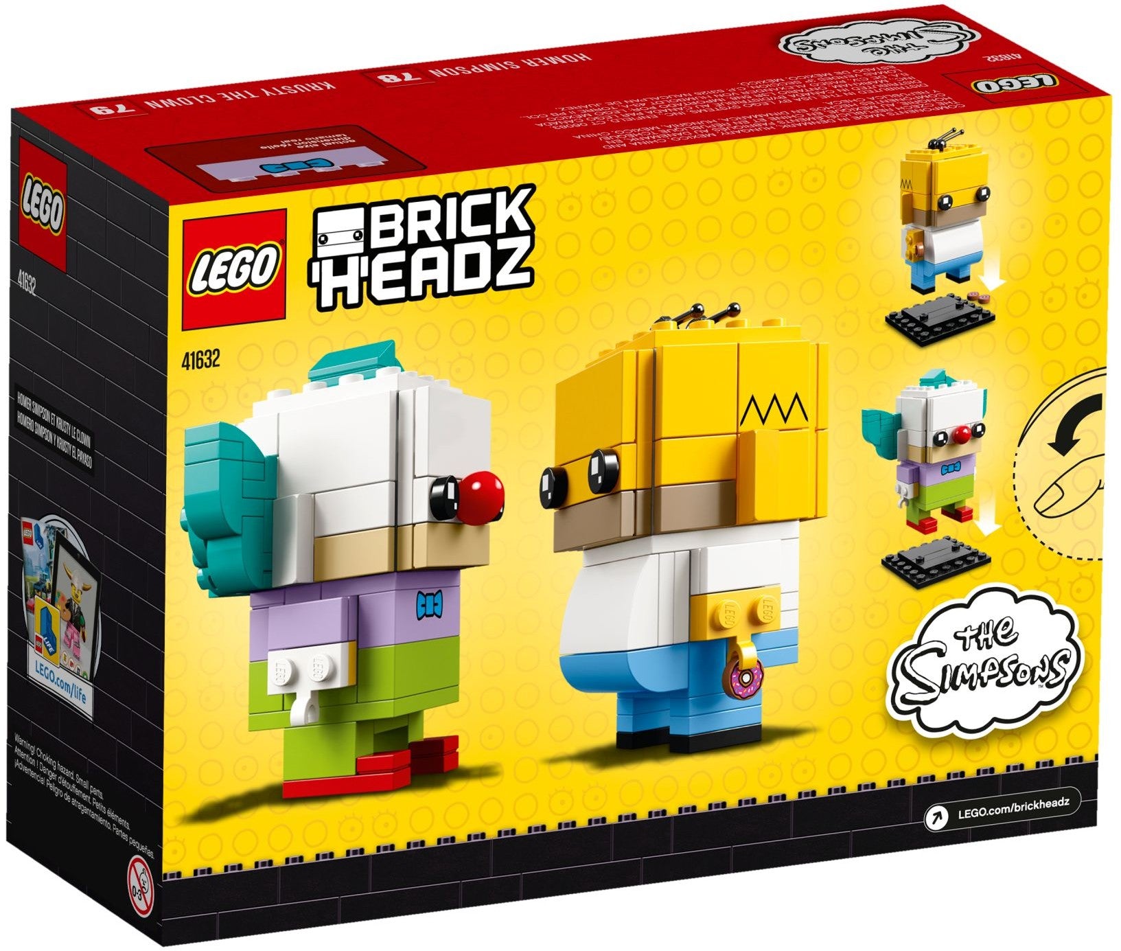 LEGO Brickheadz Homer Simpson und Krusty the Clown 41632