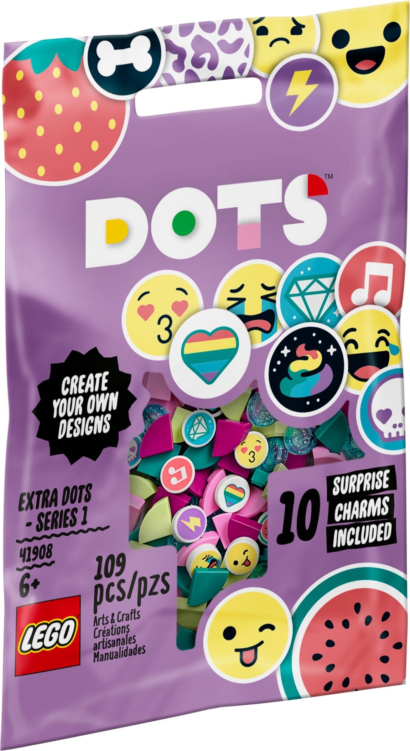 Ensemble d'extension de bracelet LEGO DOTS Smiley 41908