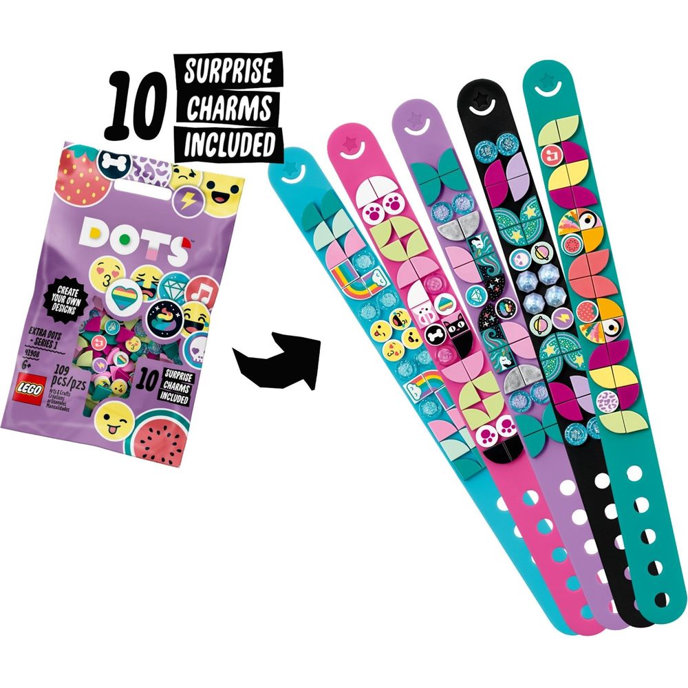 Ensemble d'extension de bracelet LEGO DOTS Smiley 41908