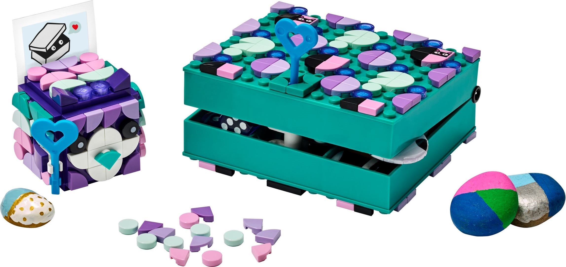 Boîte secrète LEGO Dots avec porte-clés 41925