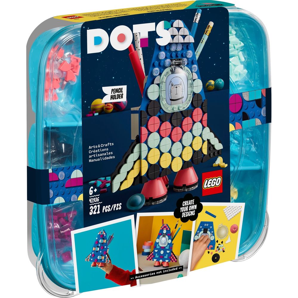 Porte-crayon LEGO DOTS Rockets 41936