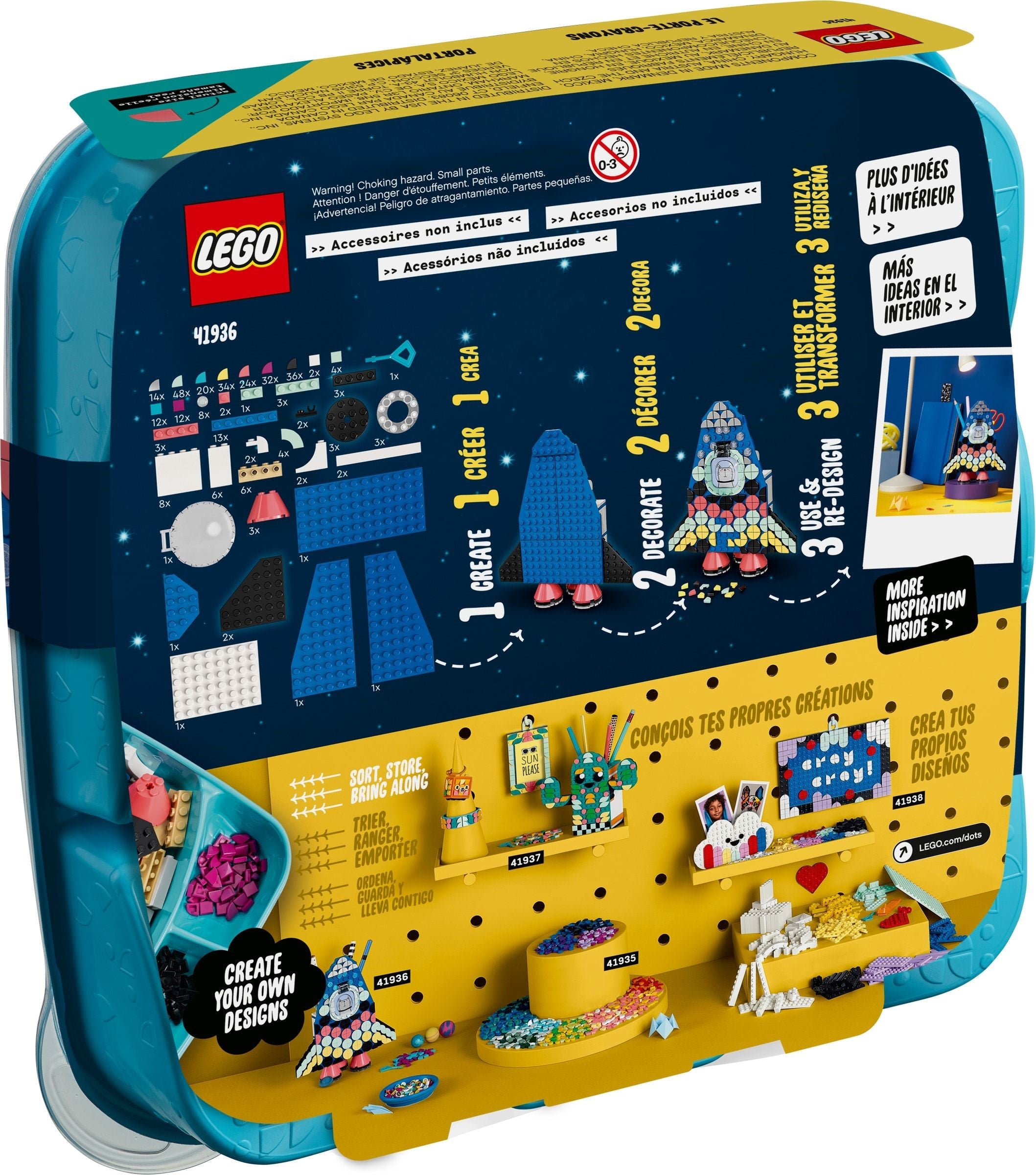 LEGO DOTS Raketen Stiftehalter 41936