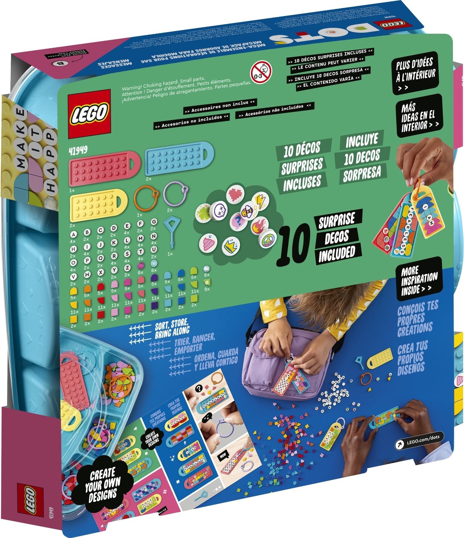 <transcy>LEGO DOTS Étiquette de sac Set créatif 41949</transcy>