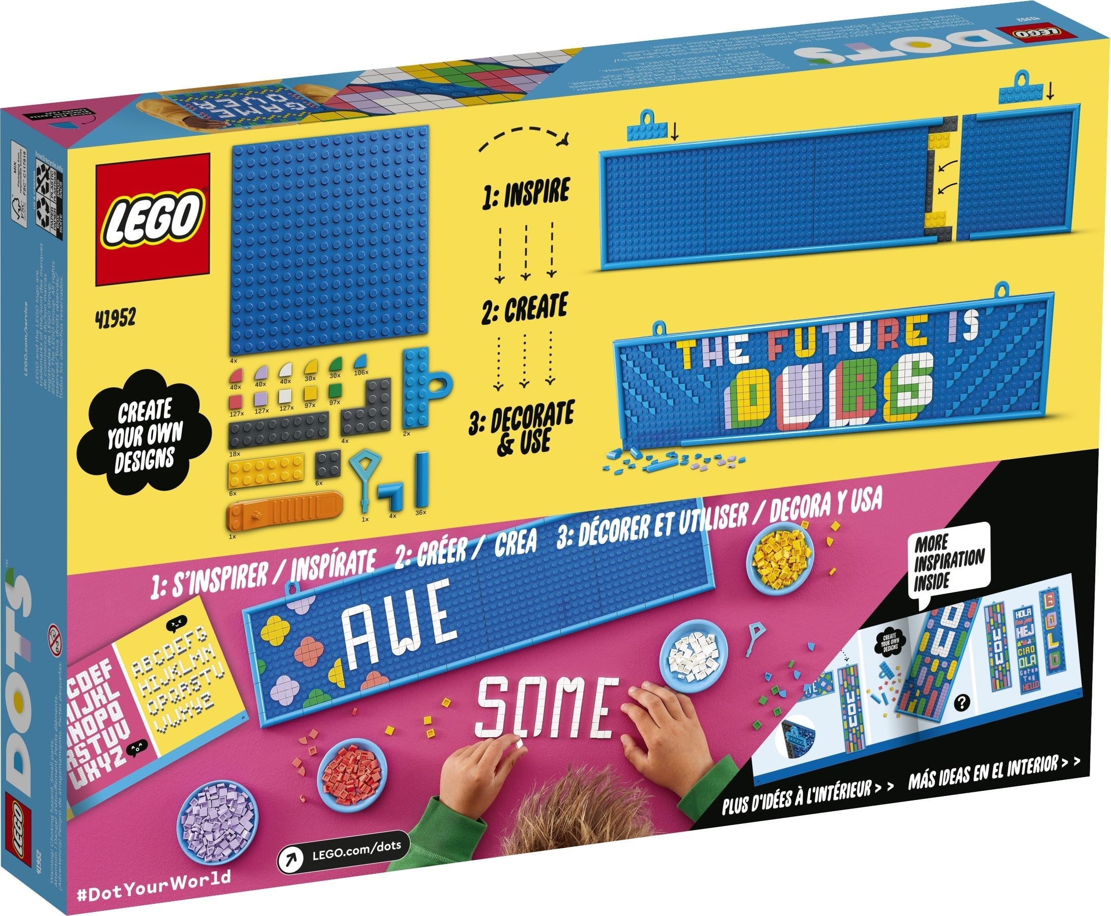 <transcy>LEGO DOTS Grand tableau de messages 41952</transcy>