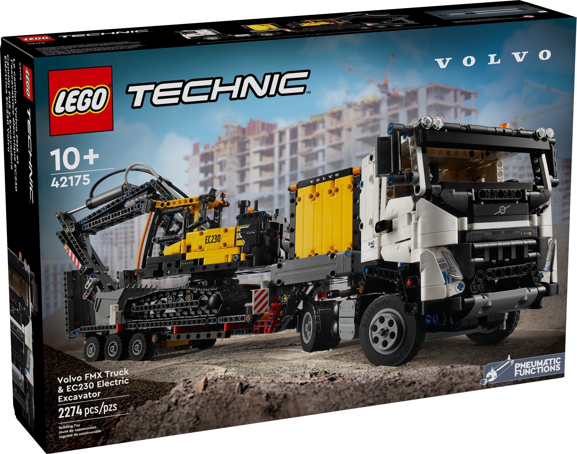 LEGO Technic Volvo FMX LKW mit EC230 Electric Raupenbagger 42175