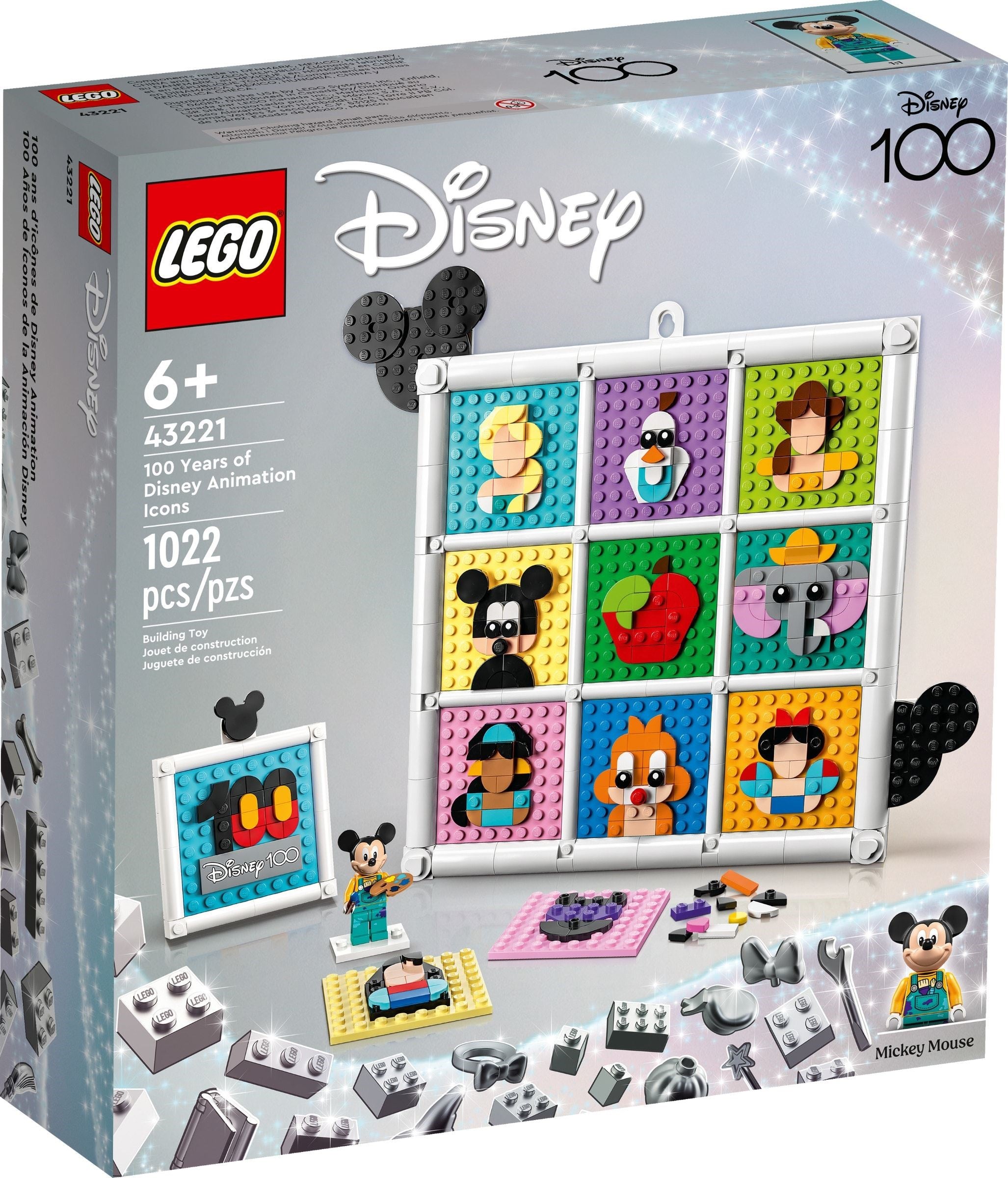 LEGO Disney 100 Jahre Disney Zeichentrickikonen 43221