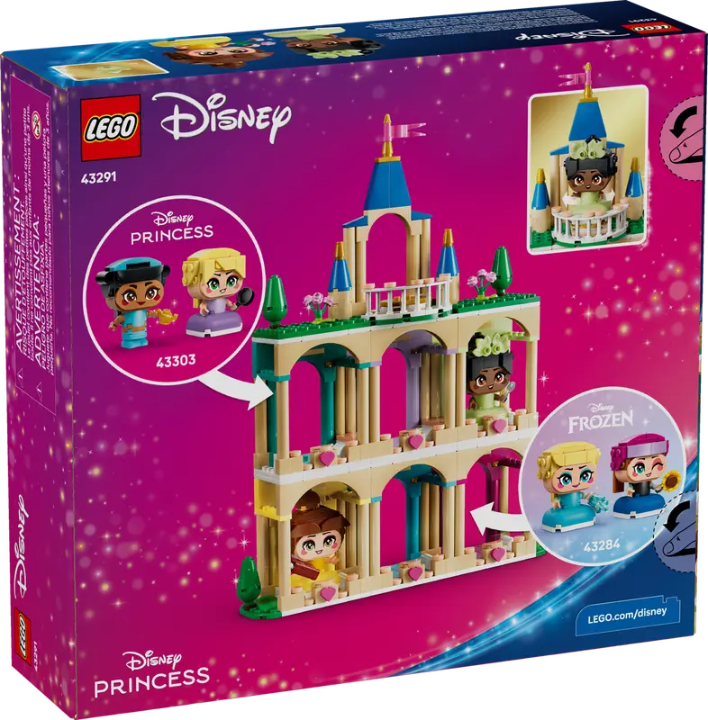 LEGO Disney™ Die Mini-Prinzessinnen Belle und Tiana mit ihrem Schloss 43291