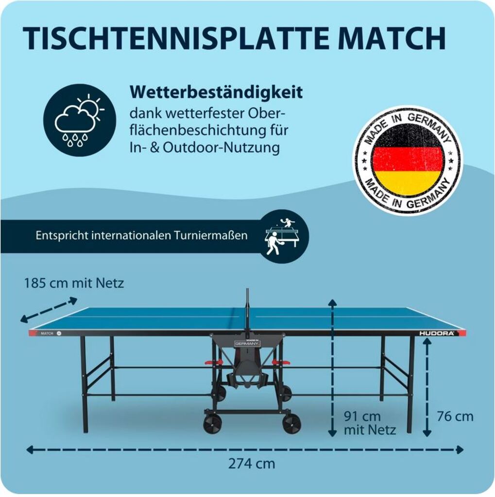 Hudora Tischtennistisch Match