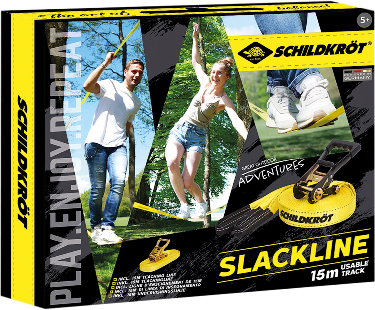 Slackline mit Teaching Line Länge
