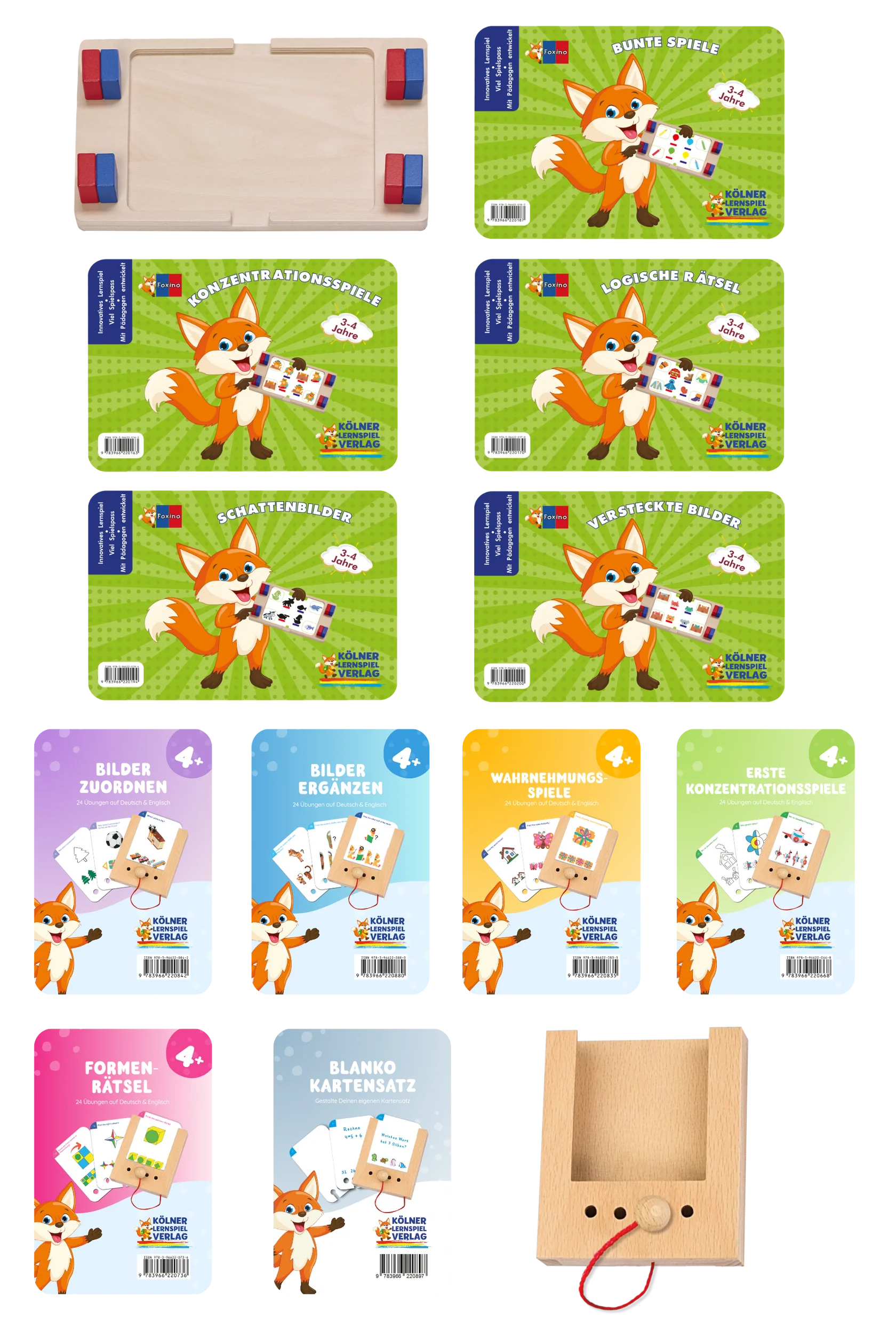 Kölner Lernspielverlag Das Lochkasten und Foxino Vorteilspaket ab 3-4 Jahren