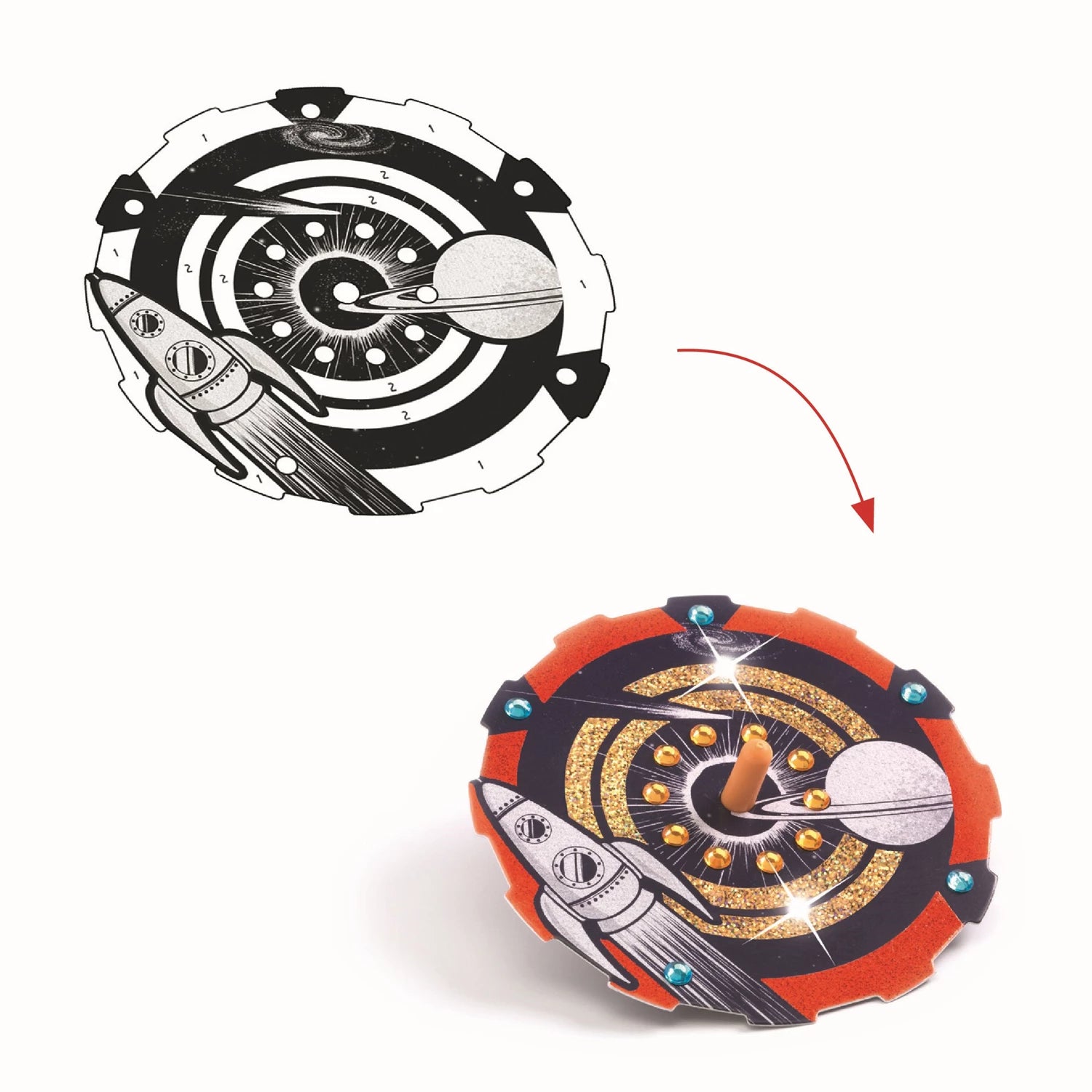 Djeco DIY - Kreisel Weltraum