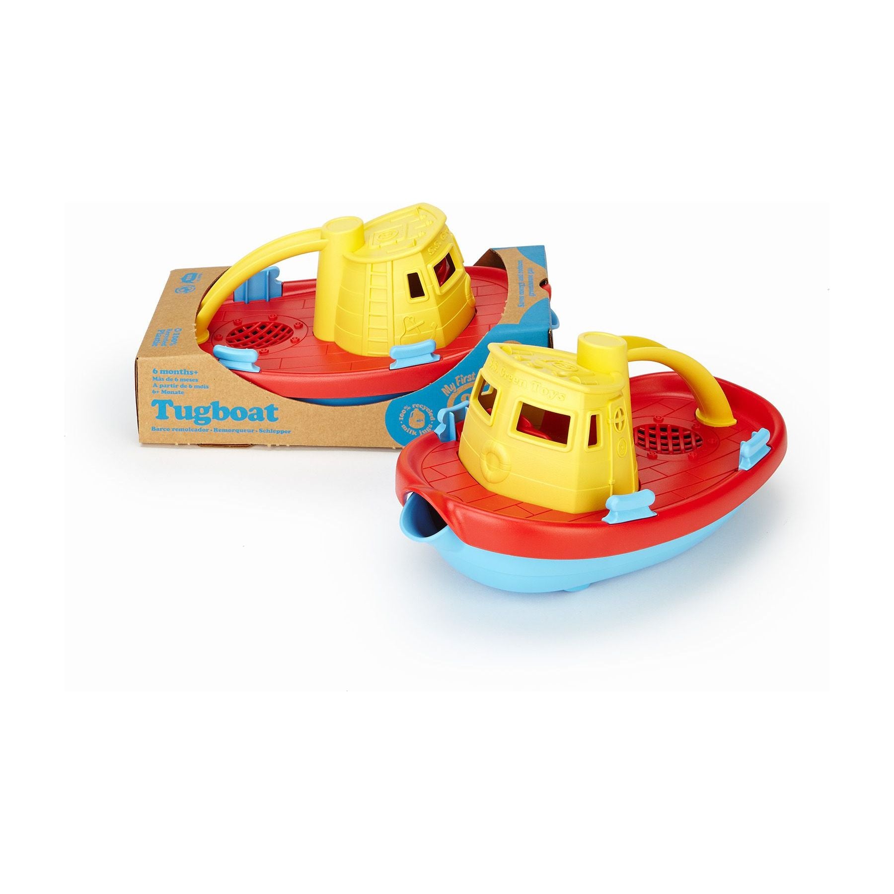 Green Toys Tug Boat - Yellow