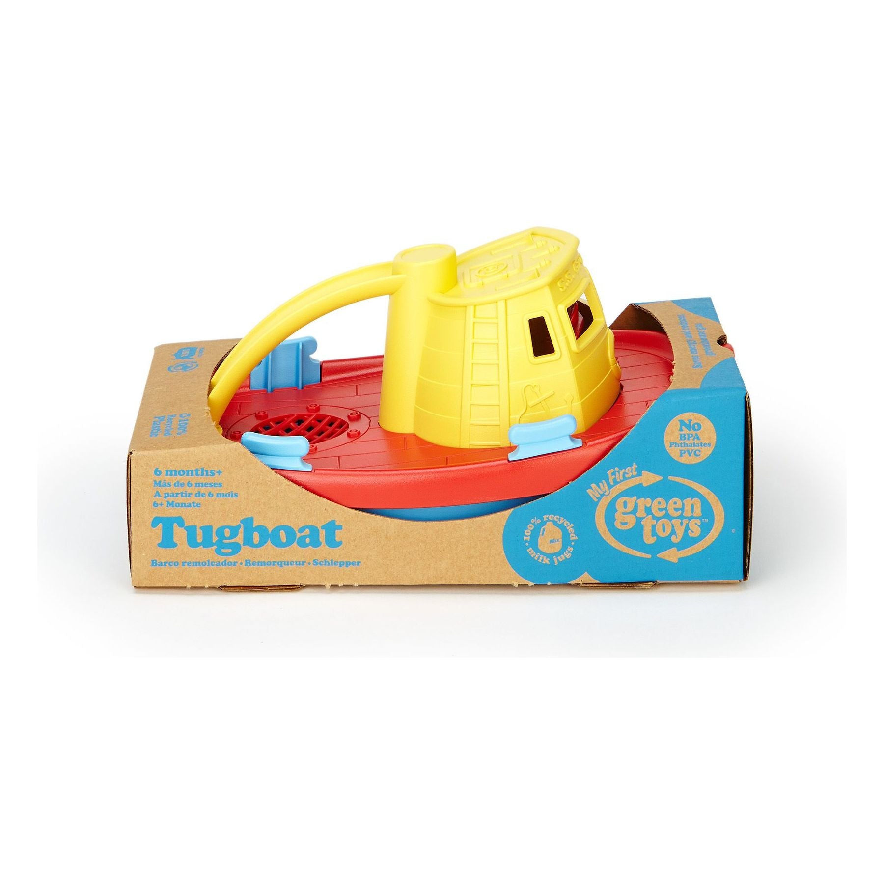 Green Toys Tug Boat - Yellow