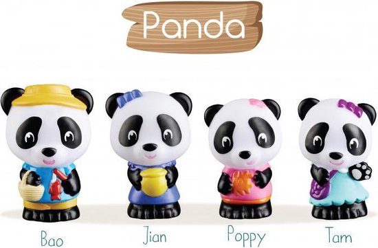 Klorofil Figurenset 4er-Set Familie «Panda»