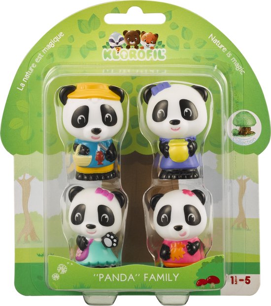 Klorofil Figurenset 4er-Set Familie «Panda»