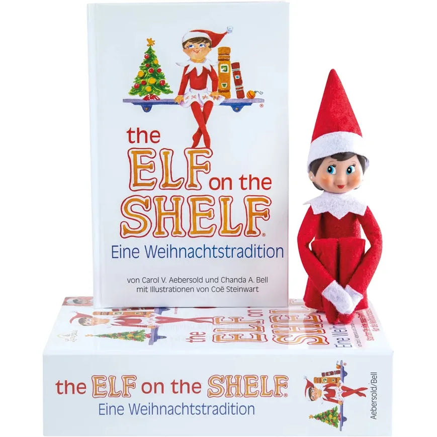 The Elf Mädchen mit Buch, d blaue Augen, Puppe 34 cm, illustriertes Buch