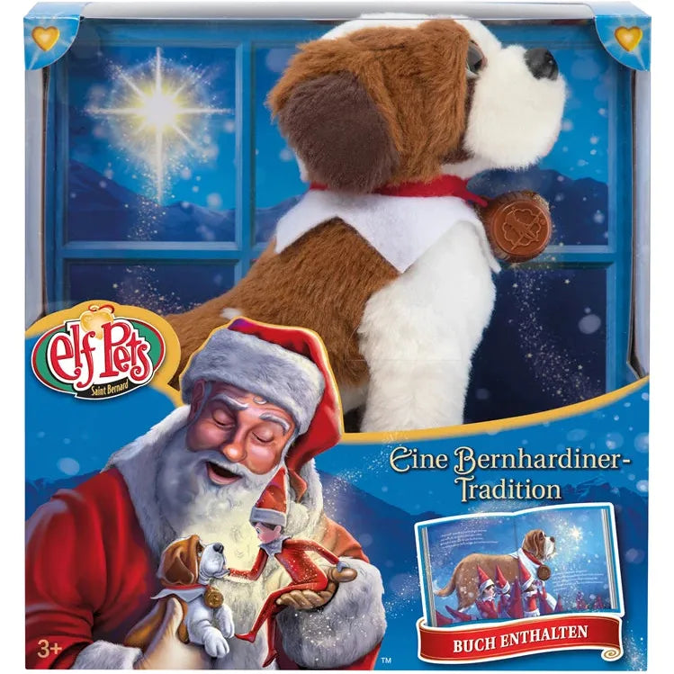The Elf Bernhardiner mit Buch, d Kuscheltier, illustriertes Buch
