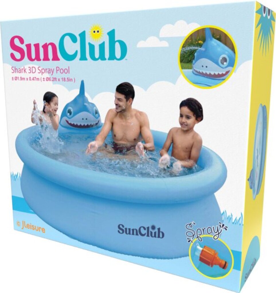 Jilong Aufblasbarer Kinderpool mit Haifisch (⌀190cm × 47cm)