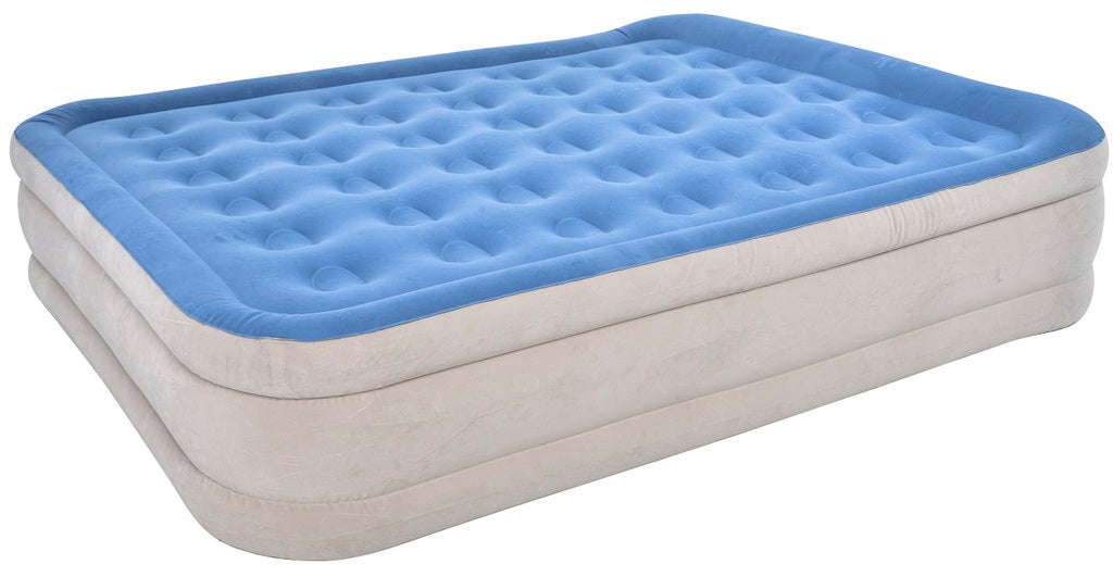 Jilong Luftbett Doppel (blau/beige, 203cm × 156cm × 46cm)