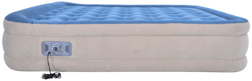 Jilong Luftbett Doppel (blau/beige, 203cm × 156cm × 46cm)