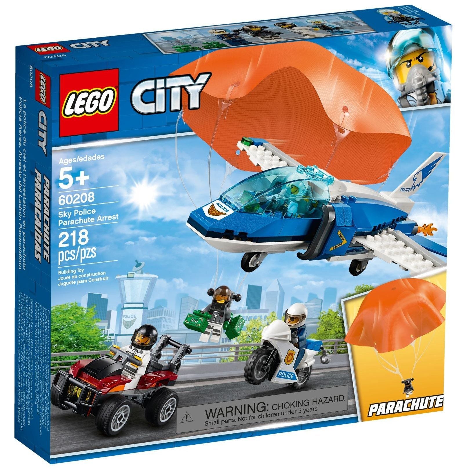 LEGO City Polizei Flucht mit Fallschirm 60208