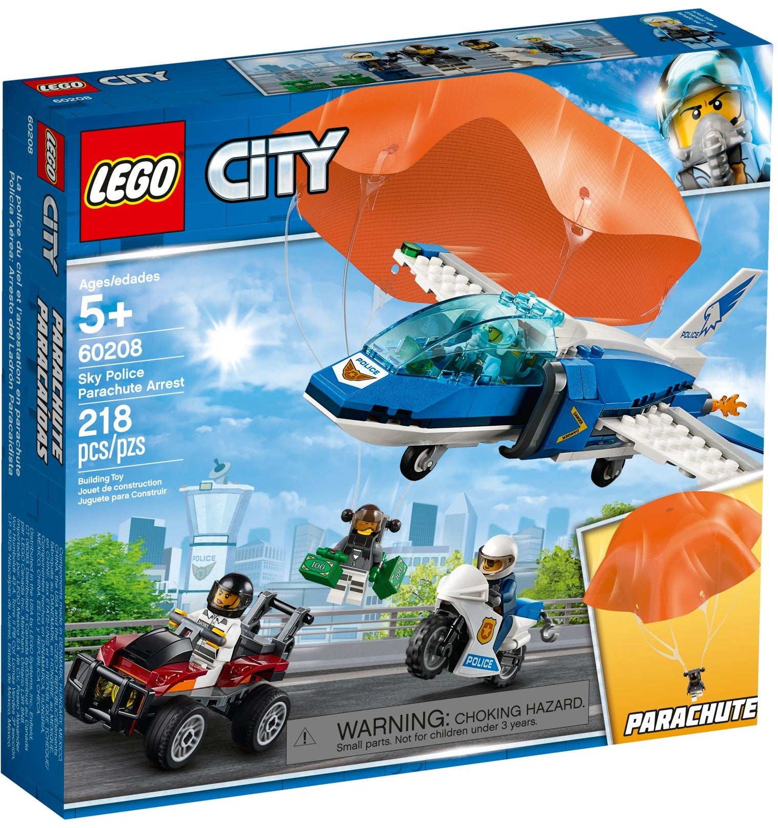 LEGO City Polizei Flucht mit Fallschirm 60208
