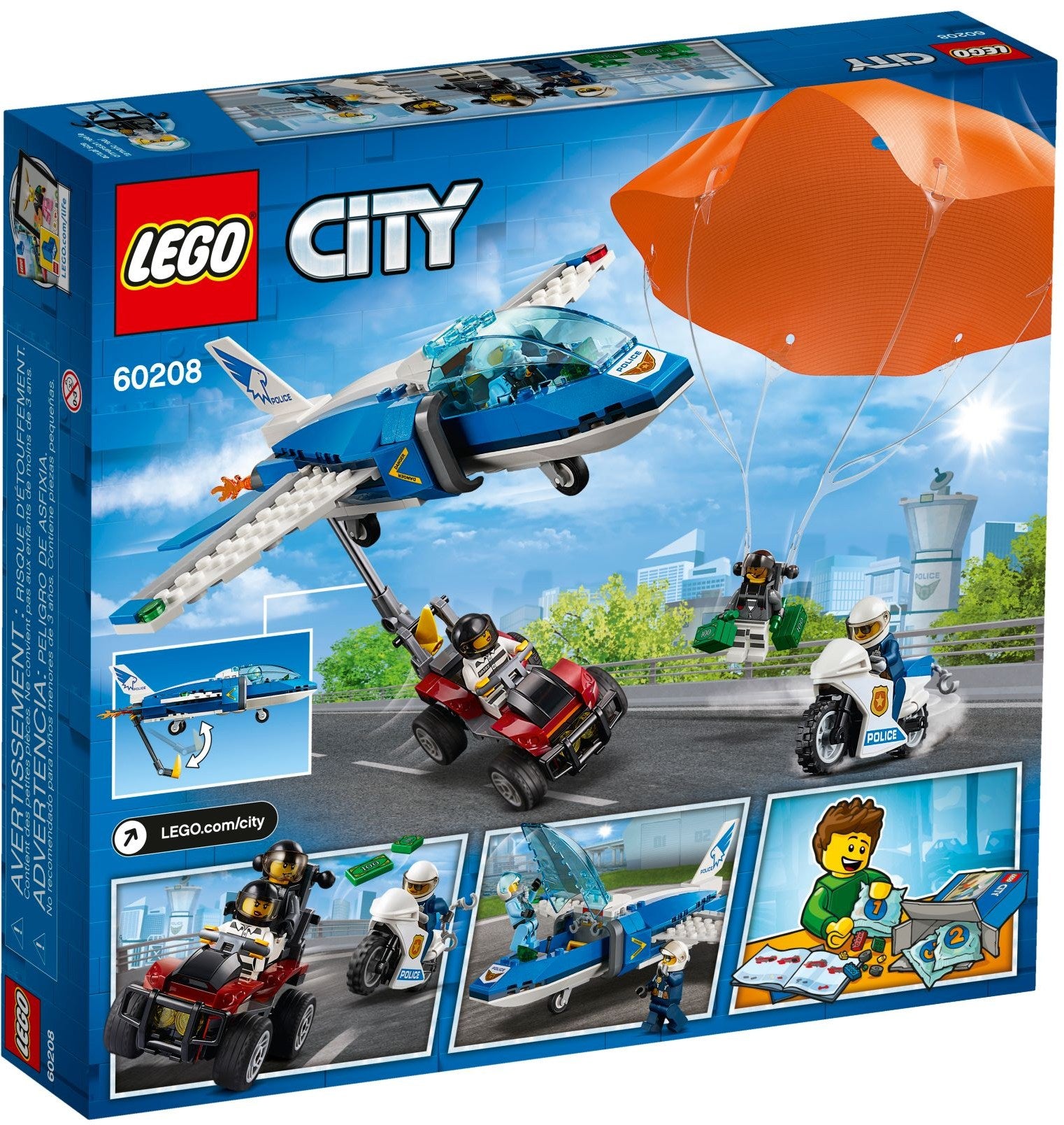 LEGO City Polizei Flucht mit Fallschirm 60208
