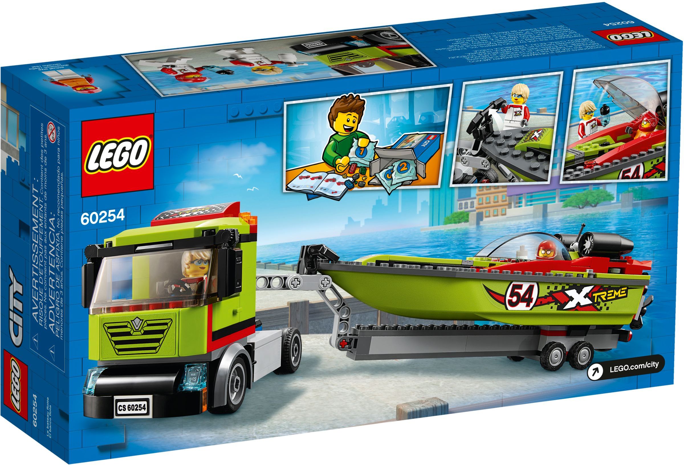 LEGO City Rennboot-Transporter 60254