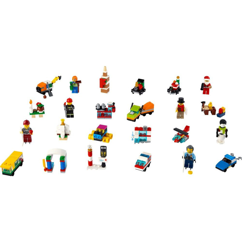 City Le Calendrier de l'Avent , Jouet pour Enfants de 5 Ans et Plus, Tapis  de Jeu, Minifigurine Père Noël, Série TV LEGO City Adventures