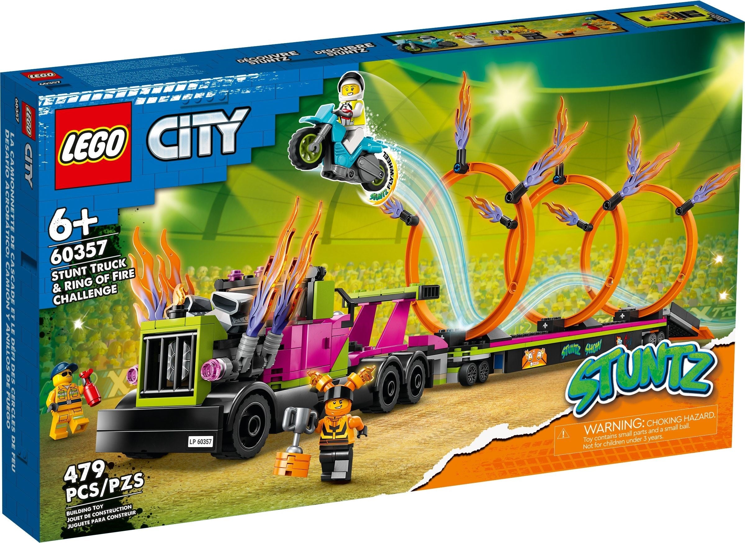 LEGO City Stunttruck mit Feuerreifen-Challenge 60357