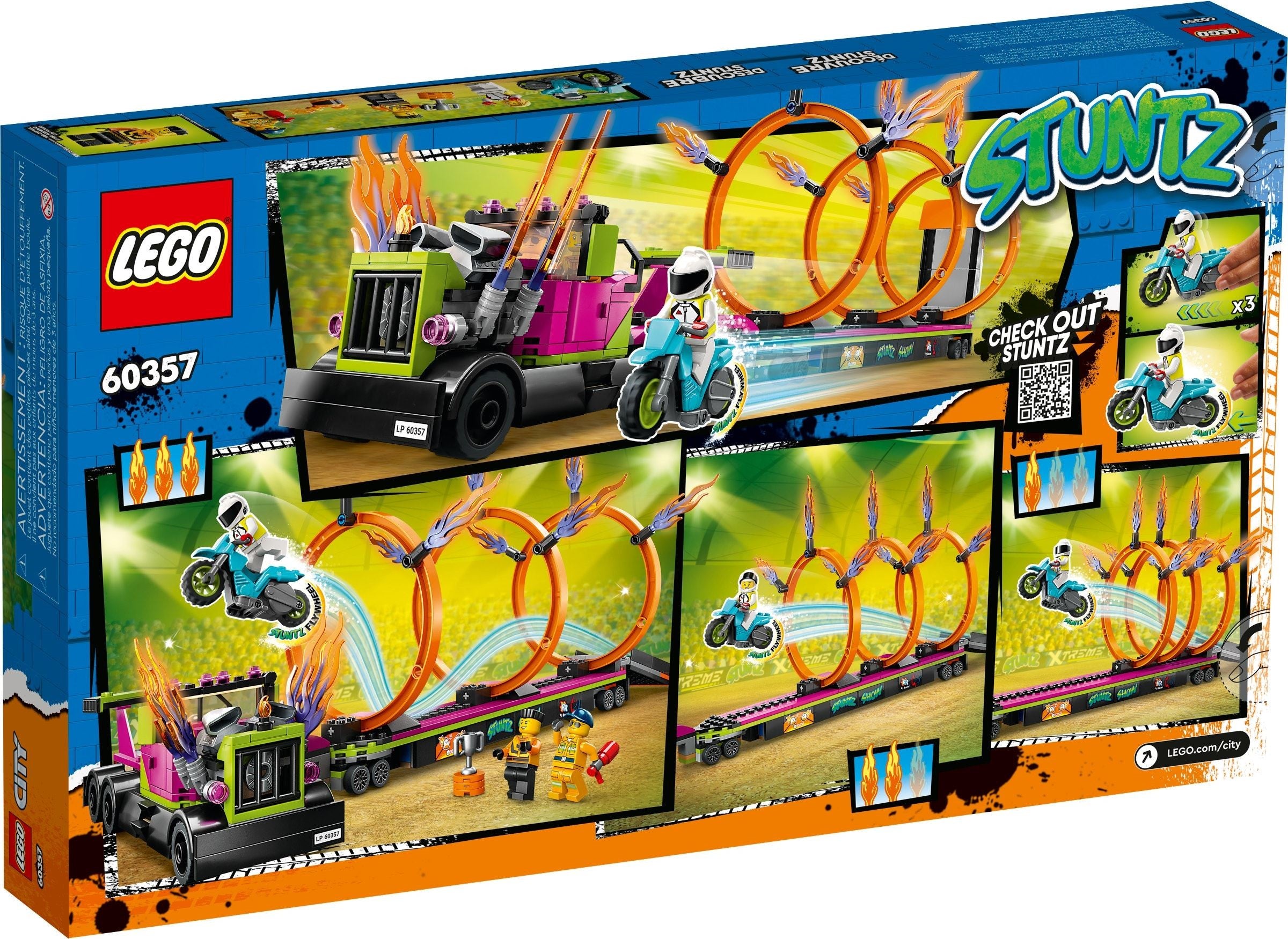 LEGO City Stunttruck mit Feuerreifen-Challenge 60357