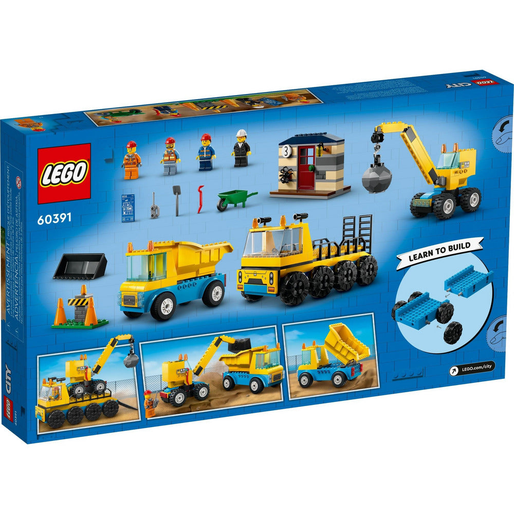 LEGO City Baufahrzeuge und Kran mit Abrissbirne 60391