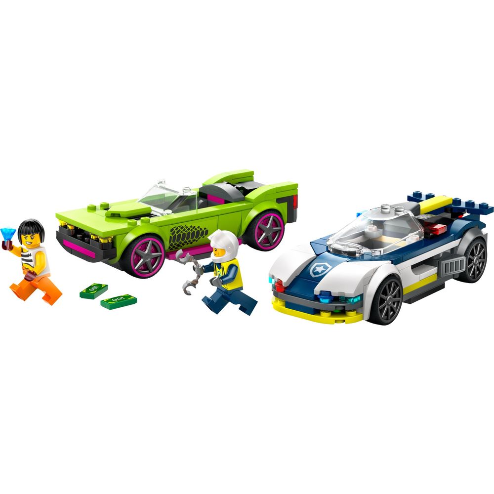 LEGO City Verfolgungsjagd mit Polizeiauto und Muscle Car 60415