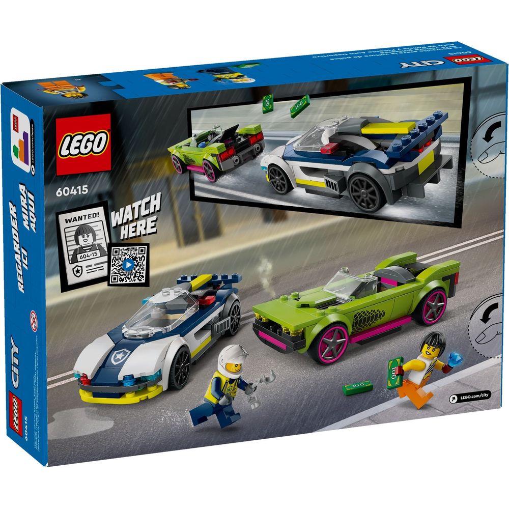 LEGO City Verfolgungsjagd mit Polizeiauto und Muscle Car 60415