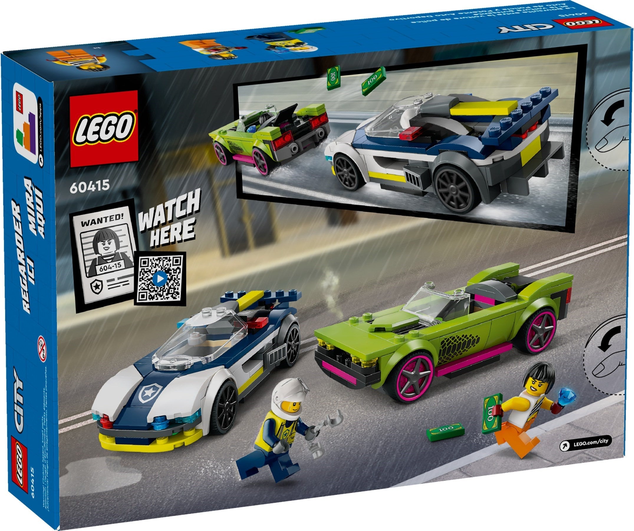 LEGO City Verfolgungsjagd mit Polizeiauto und Muscle Car 60415