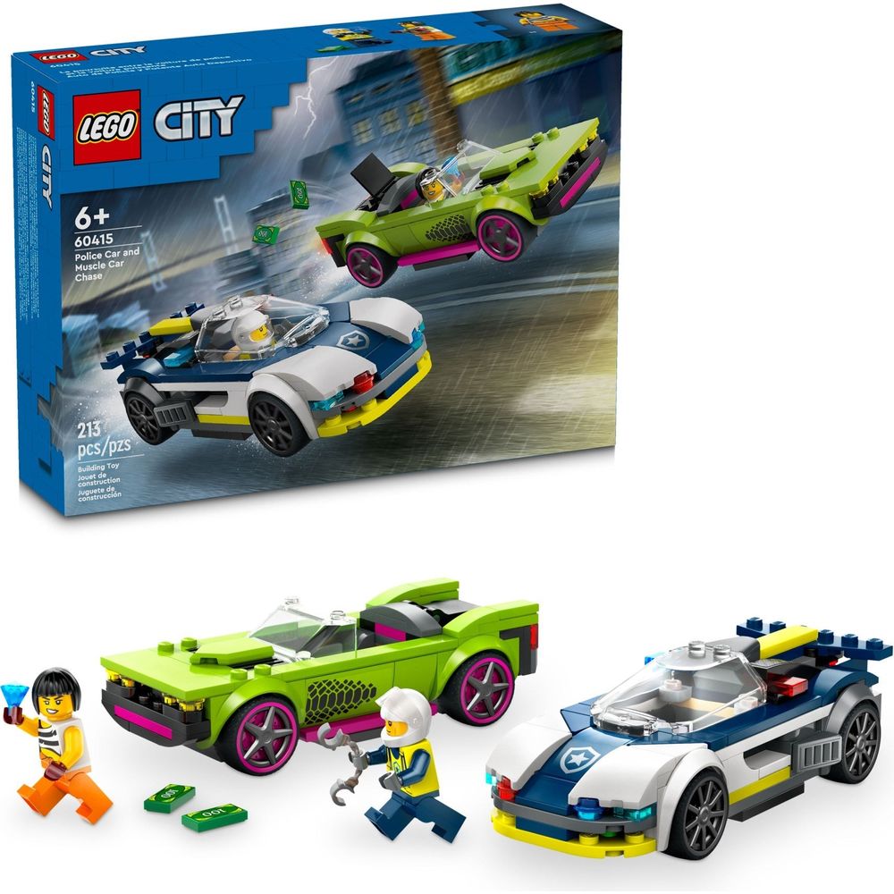 LEGO City Verfolgungsjagd mit Polizeiauto und Muscle Car 60415