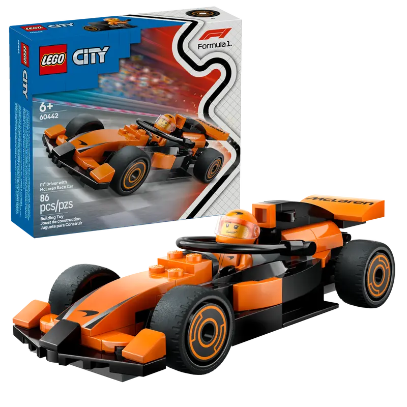 LEGO City F1 Rennfahrer mit McLaren Rennauto 60442