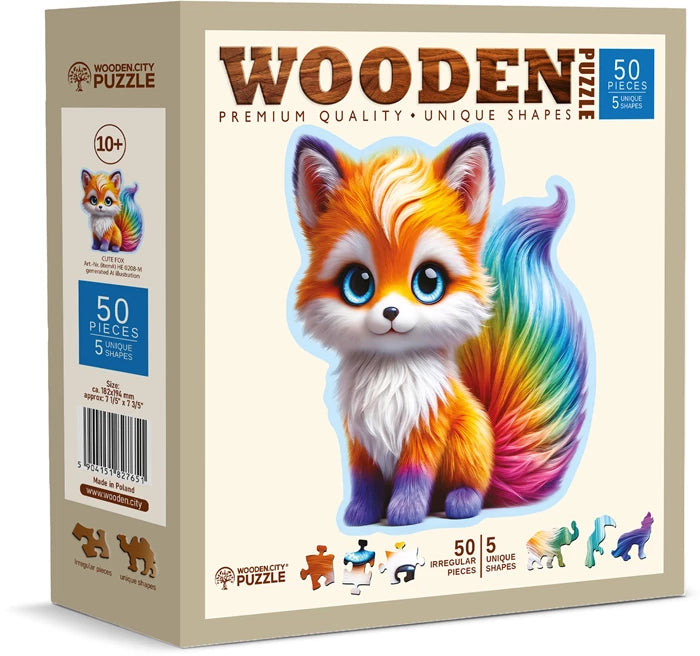Wooden City Puzzle Holz M Cute Fox
