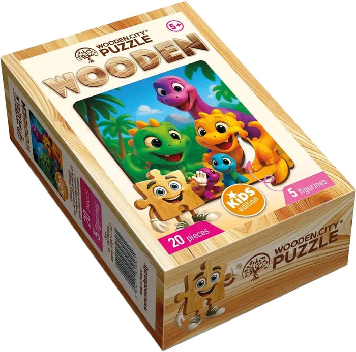 Wooden City Puzzle Holz Kinder Jurassic Friends