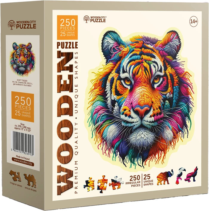 Wooden City Puzzle Holz L Soft Tiger