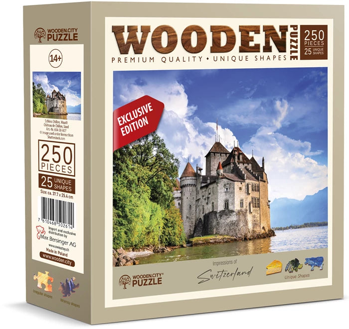 Wooden City Puzzle Holz L CH Schloss Chillon