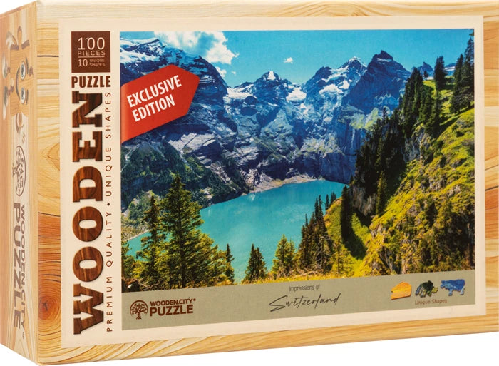 Wooden City Mini-Puzzle Holz Oeschinensee