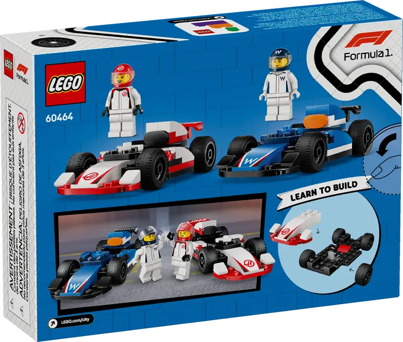 LEGO City F1 Williams Racing und Haas F1 Rennautos 60464