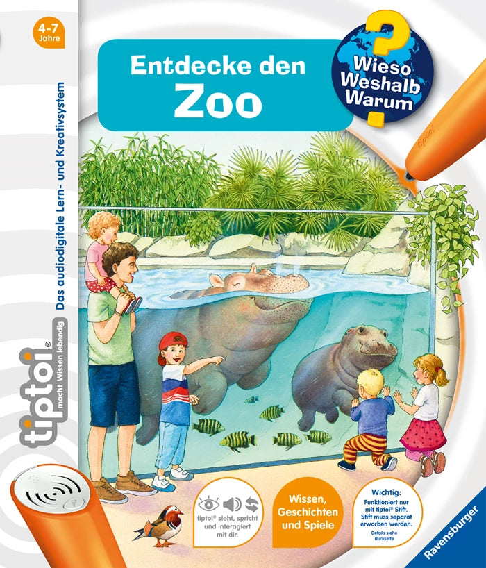 Tiptoi Buch Zoo, d Wieso? Weshalb? Warum?, 16 Seiten, ab 4 J., ohne Stift