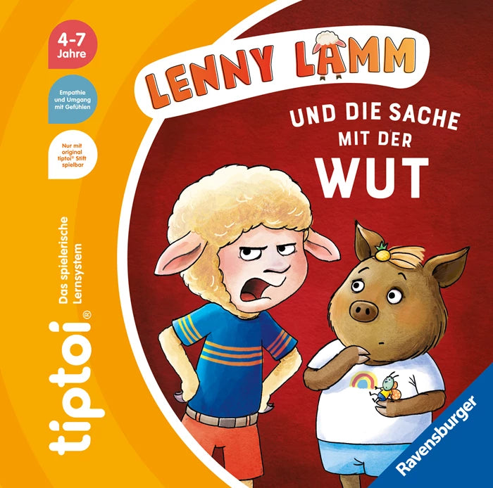 Tiptoi Buch Lenny Lamm, d Die Sache mit der Wut, 16 Seiten, ab 4 Jahren, ohne Stift